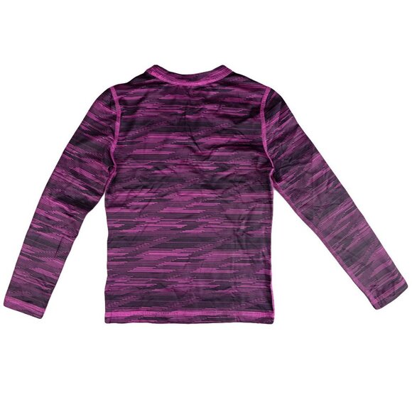 BENCH Girls' Magenta & Black Swirl Thermal Long Sleeve Shirt Winter Outdoors NEW - Picture 3 of 6